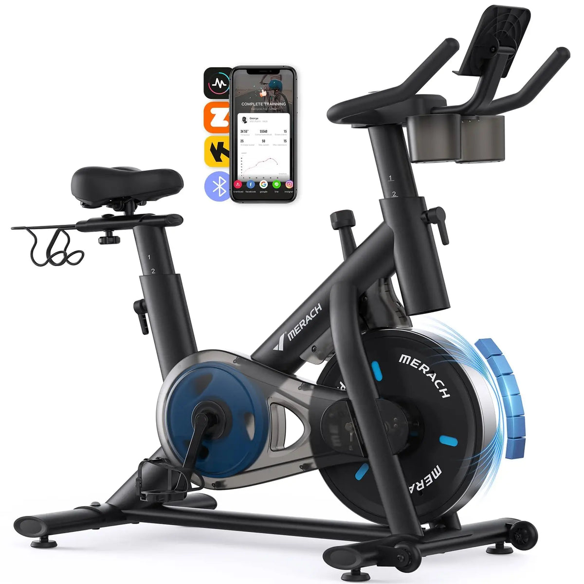 Exercise Bike Magnetic Resistance Ultra-Quiet & App-Connected
