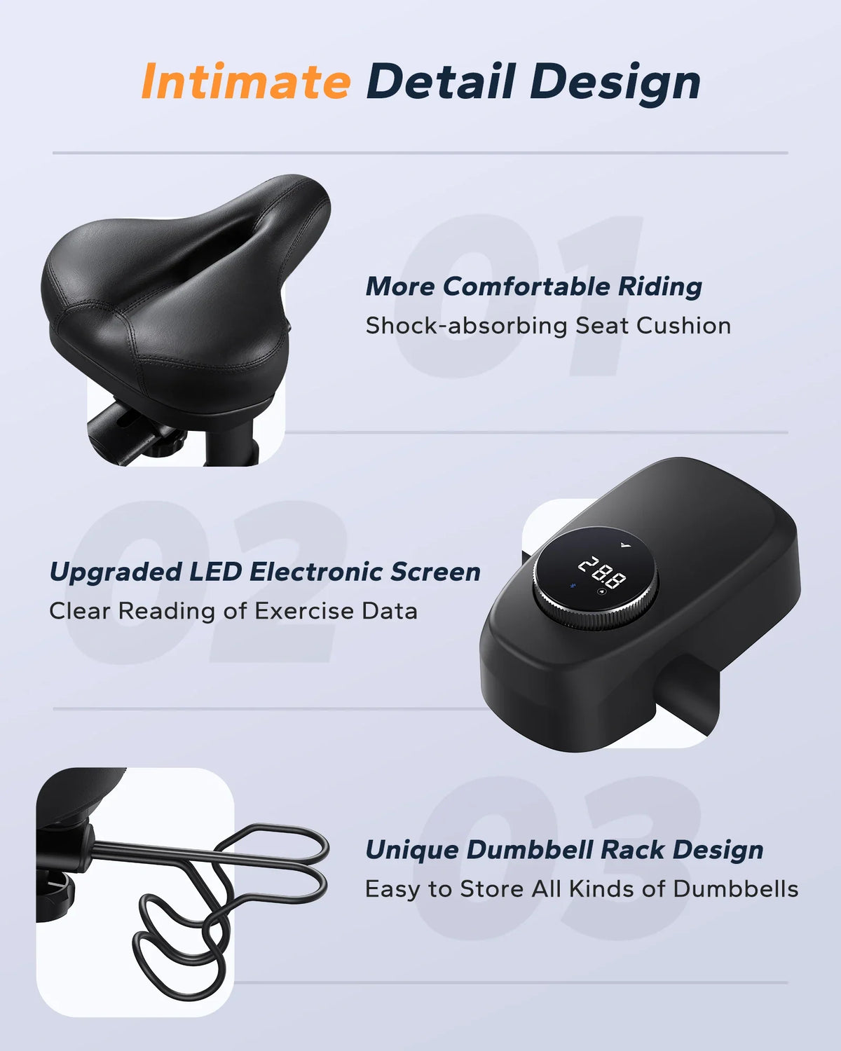 Exercise Bike Magnetic Resistance Ultra-Quiet & App-Connected