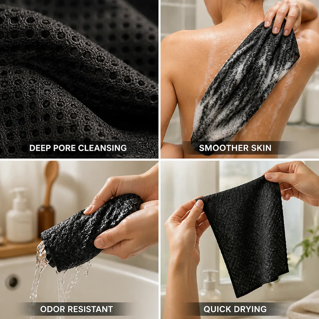 Exfoliating Body Towel Antibacterial Deep Pore Cleansing