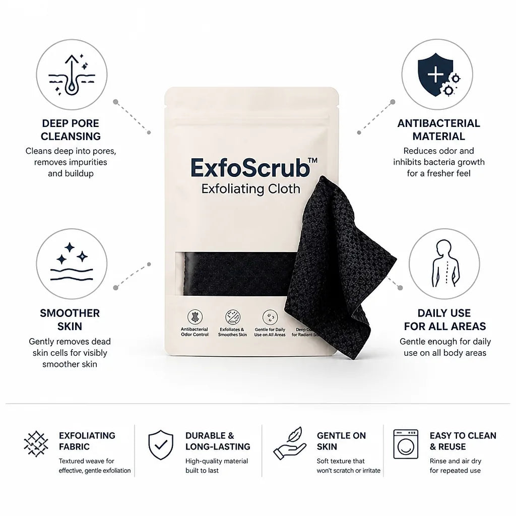 Exfoliating Body Towel Antibacterial Deep Pore Cleansing