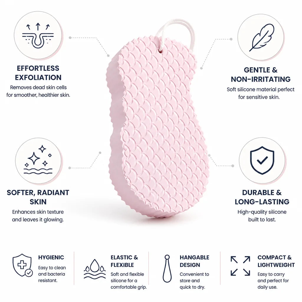 Exfoliating Brush Face & Body Gentle Silicone Dual-Sided