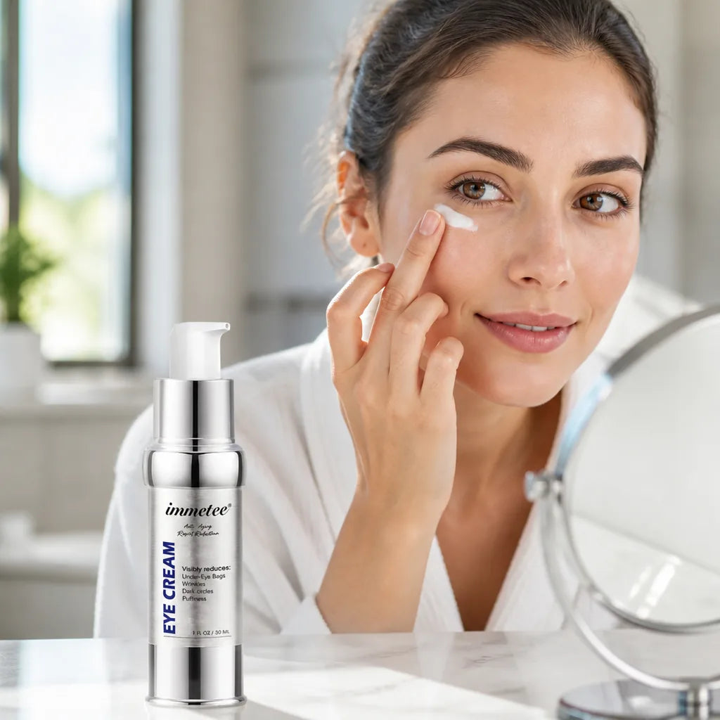Eye Cream Instant Depuffing Anti-Wrinkle Vitamin C & Hyaluronic Acid