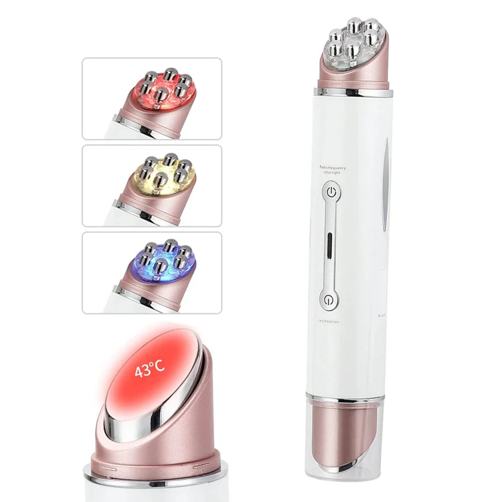 Eye & Face Massager Microcurrent 3-Color LED 43°C Heat