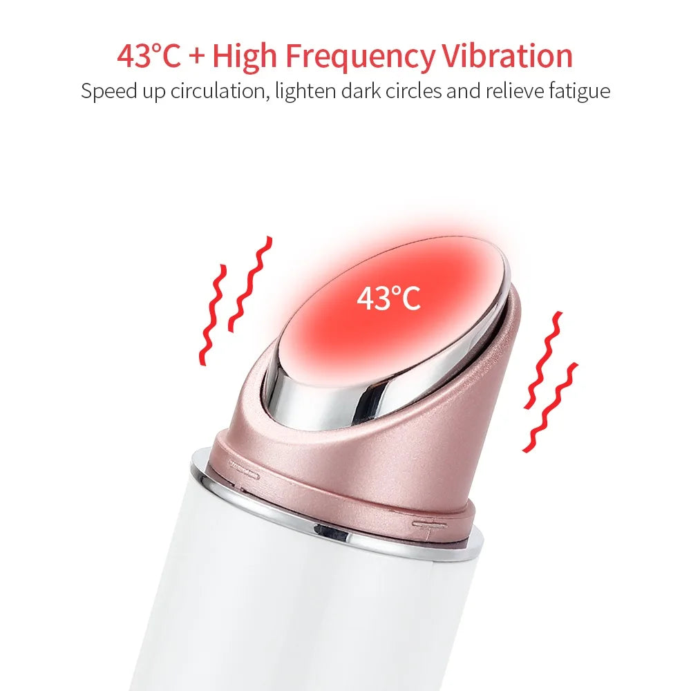 Eye & Face Massager Microcurrent 3-Color LED 43°C Heat