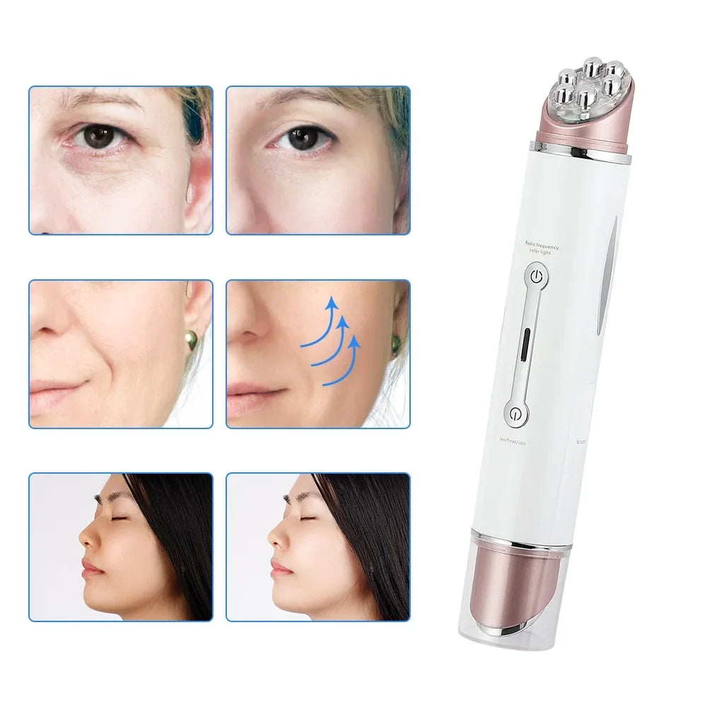 Eye & Face Massager Microcurrent 3-Color LED 43°C Heat