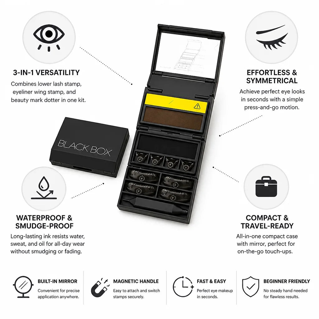 Eye Makeup Stamper Kit 3-In-1 Waterproof & Smudge-Proof