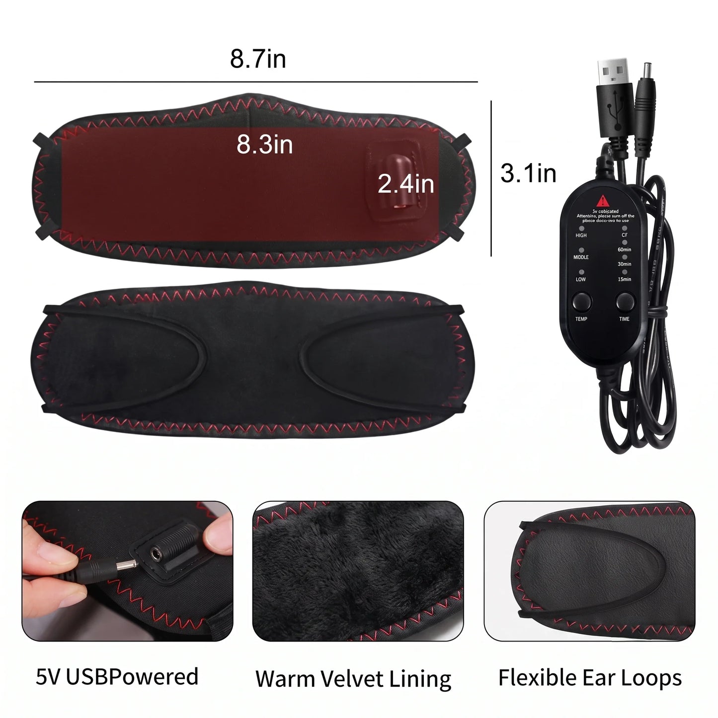 Eye Mask Heating & Massage USB 5V