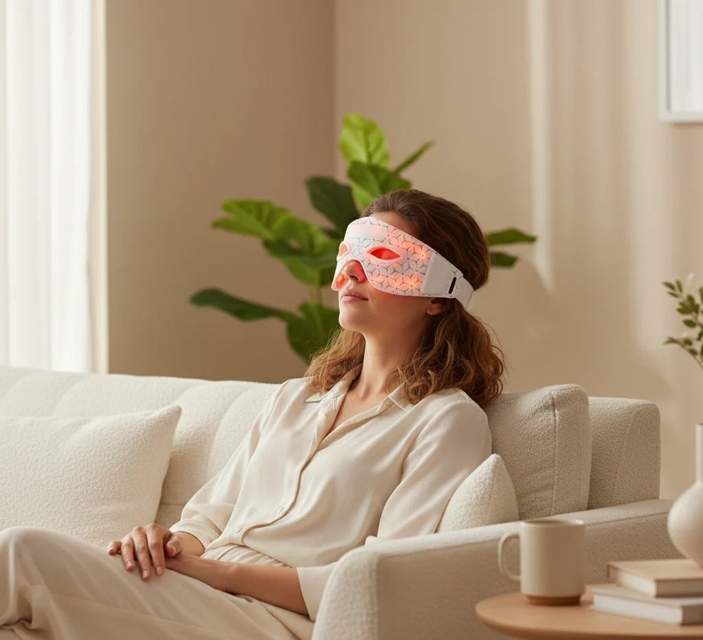 Eye Mask LED Light Therapy Adjustable Strap & Ergonomic Cushion