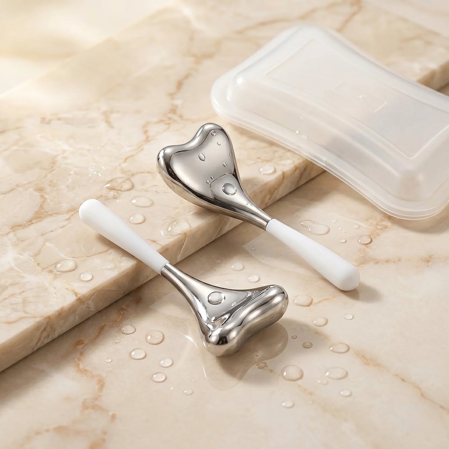 Eye Massage Tool Cooling Stainless Steel Two-Piece