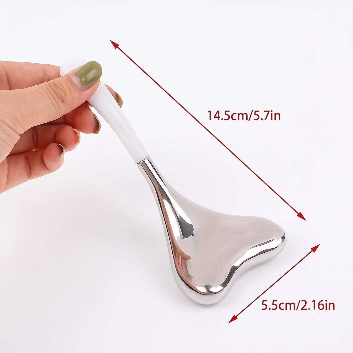 Eye Massage Tool Cooling Stainless Steel Two-Piece