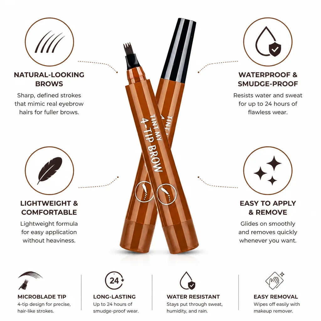 Eyebrow Pencil Microblade Tip Waterproof & Smudge-Proof