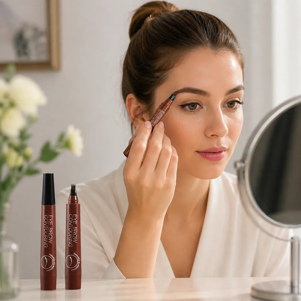 Eyebrow Pencil Waterproof Microblading 4-Tip