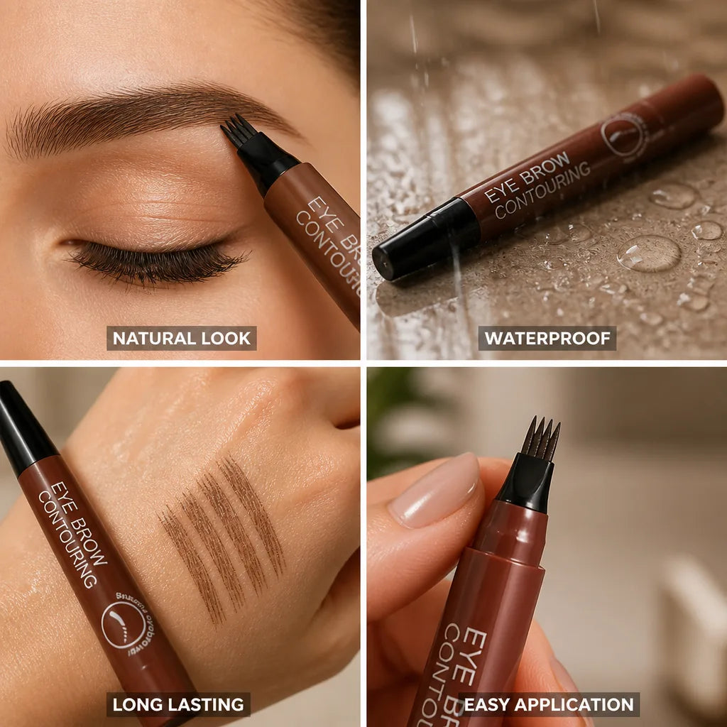 Eyebrow Pencil Waterproof Microblading 4-Tip