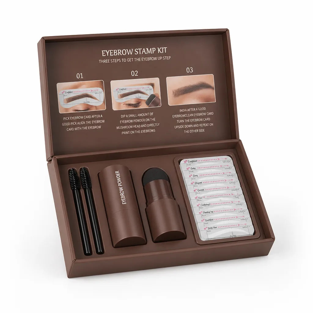 Eyebrow Stamp Kit Air Cushion Stamp & Symmetry Stencils