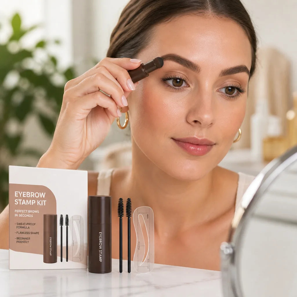 Eyebrow Stamp Kit Precision Stamp Waterproof & Smudge-Proof Matte Finish