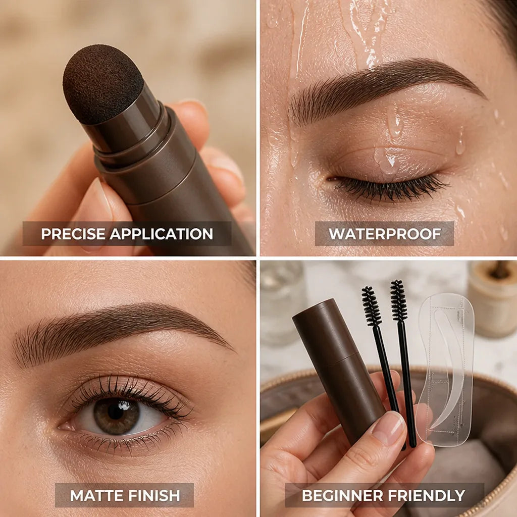 Eyebrow Stamp Kit Precision Stamp Waterproof & Smudge-Proof Matte Finish