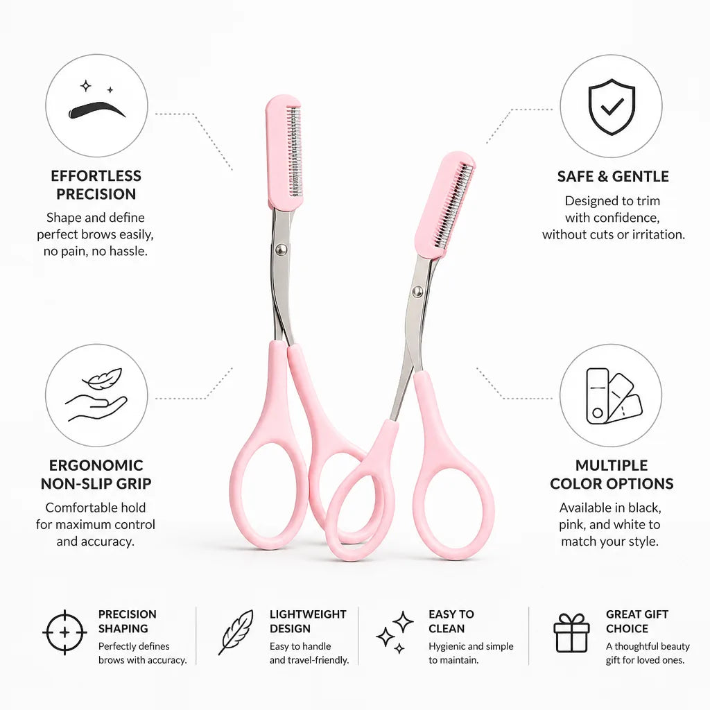 Eyebrow Trimmer Precision Shaping Head Ergonomic Non-Slip Grip