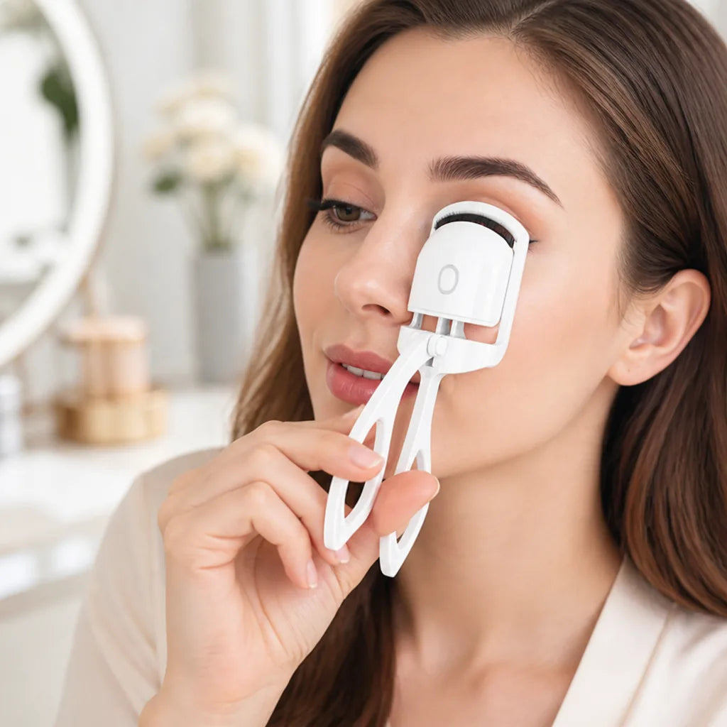 Eyelash Curler Heated USB Rechargeable Silicone Pad