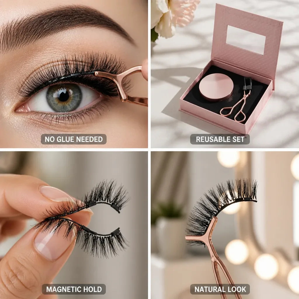 Eyelash Kit Magnetic Curler Reusable No Glue