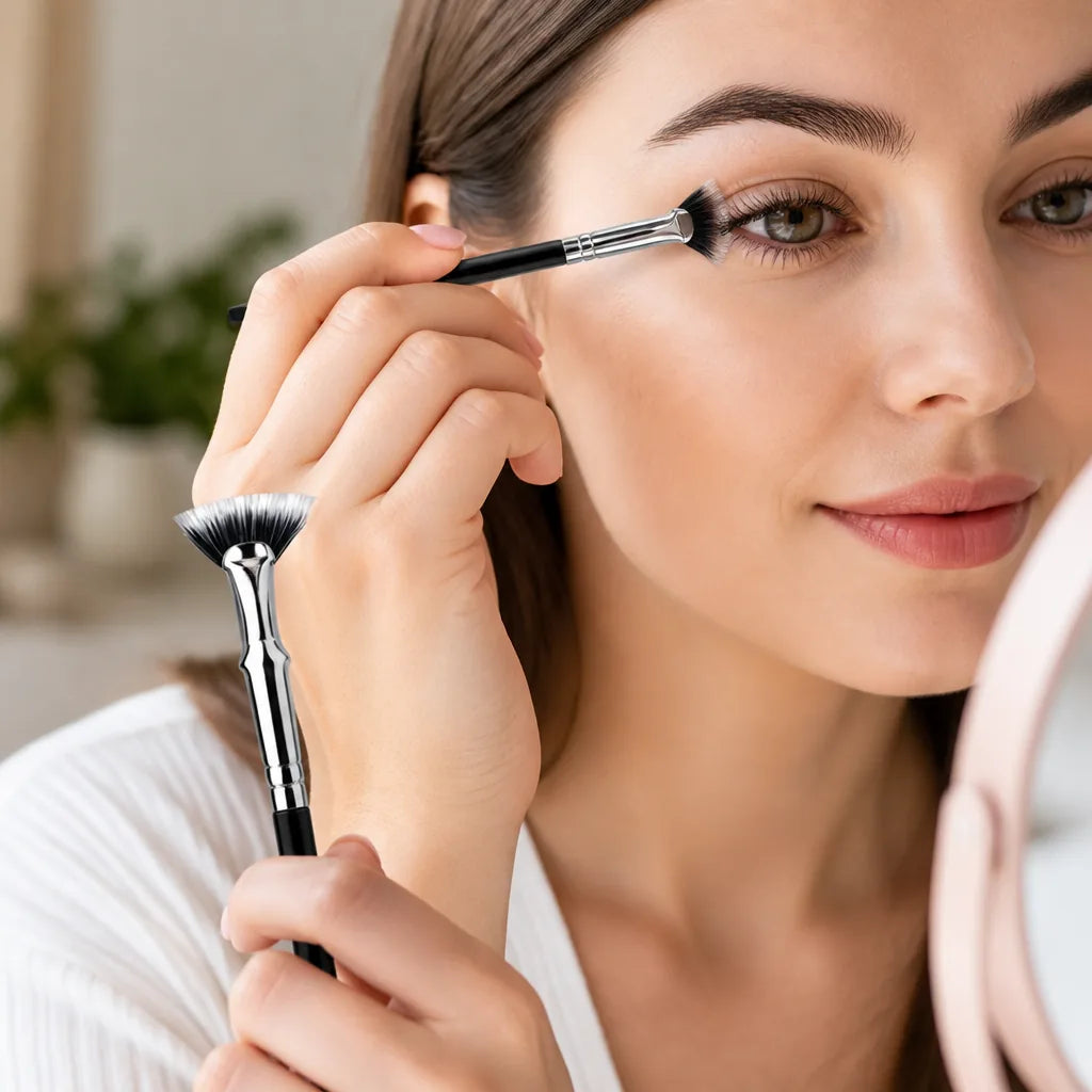 Eyelash Mascara Brush Ergonomic Handle Clump-Free Set of 2