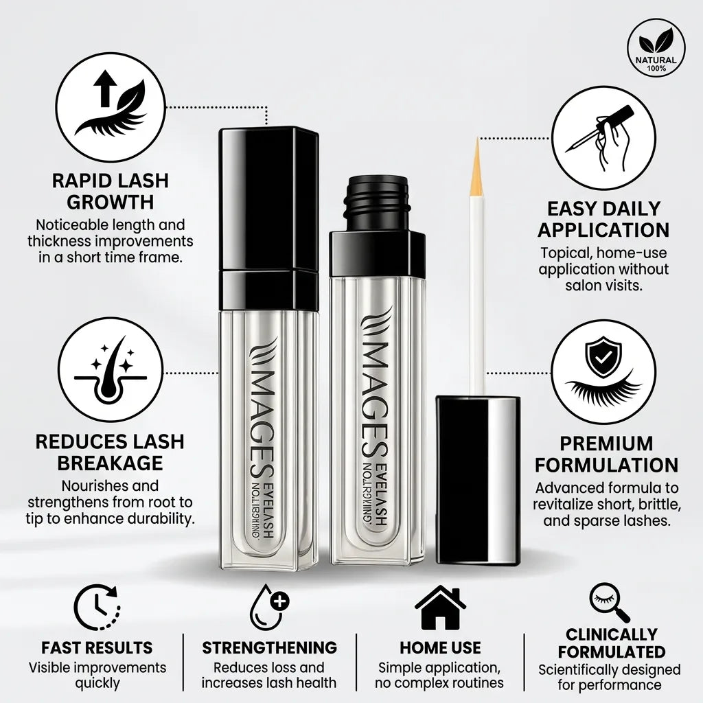 Eyelash Serum Longer Thicker Strengthening & Nourishing