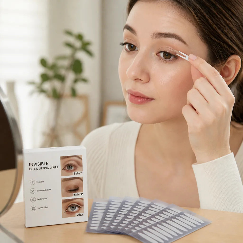 Eyelid Lifting Strips Invisible Water-Activated Adhesive