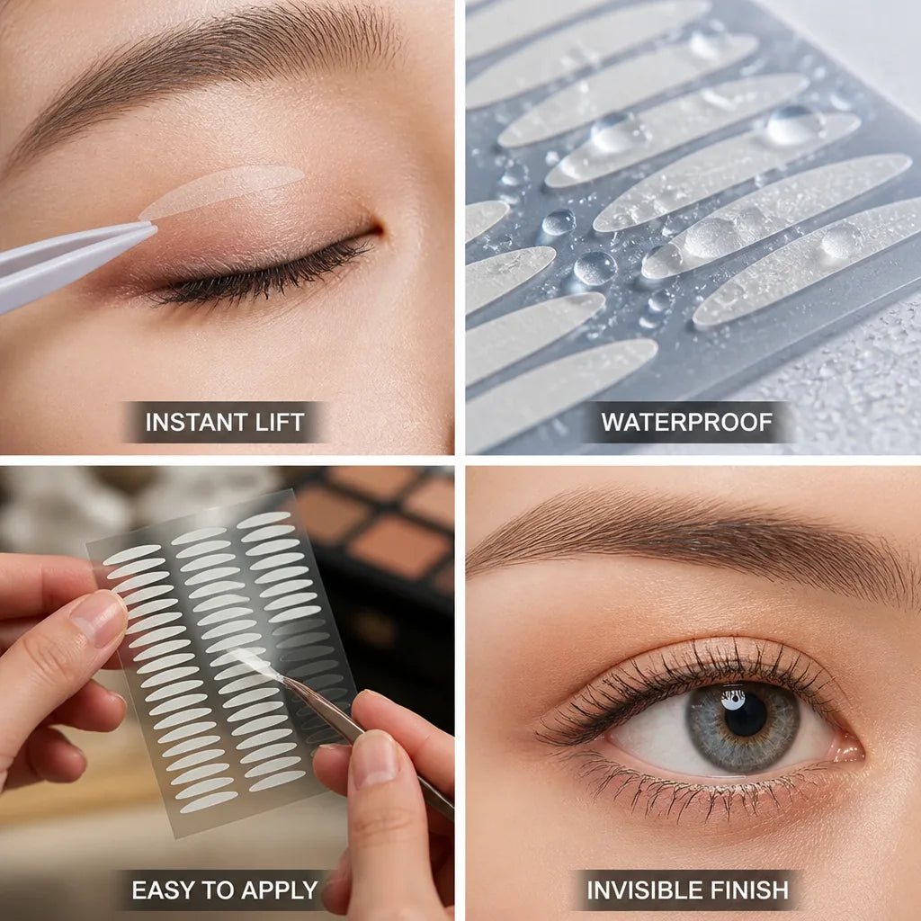 Eyelid Lifting Strips Invisible Water-Activated Adhesive