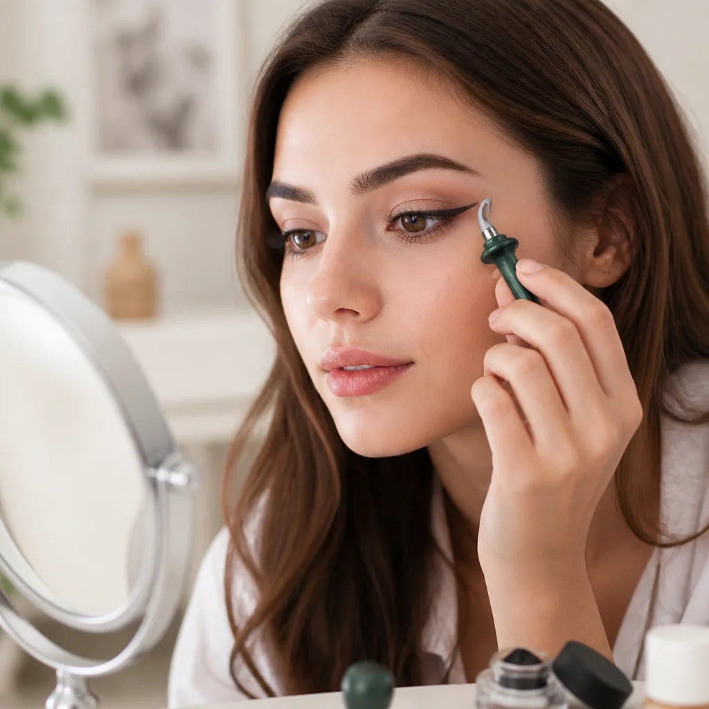 Eyeliner Brush Curved Silicone Tip & Cream Included