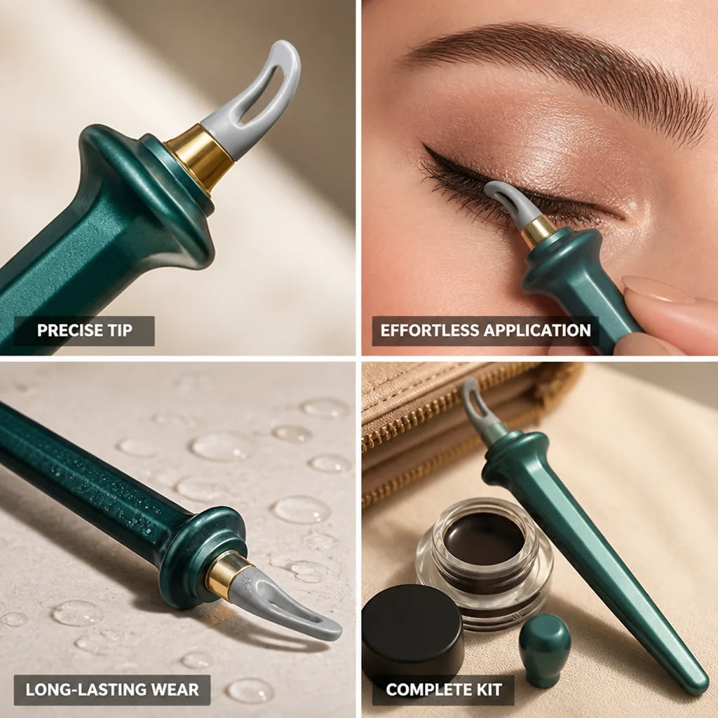 Eyeliner Brush Curved Silicone Tip & Cream Included