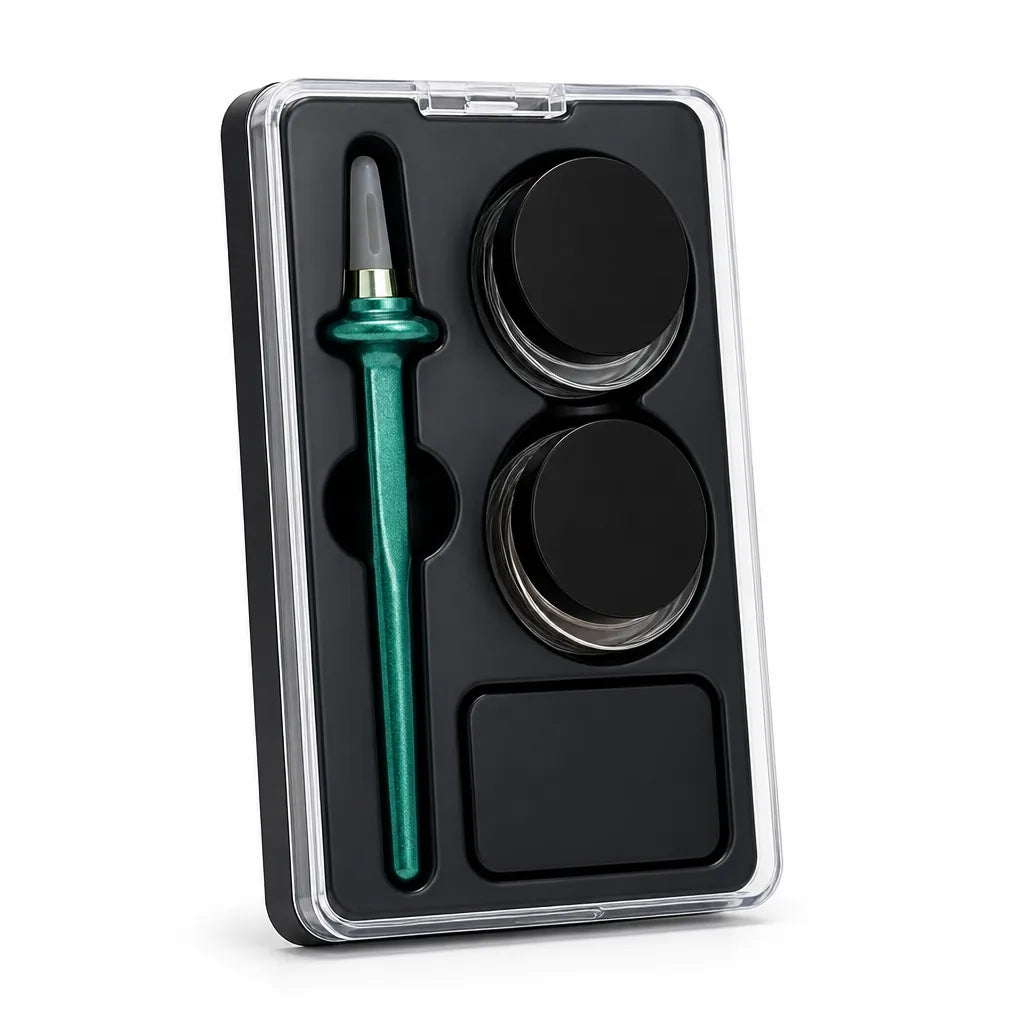 Eyeliner Kit Silicone Precision Brush Gel Duo & Case