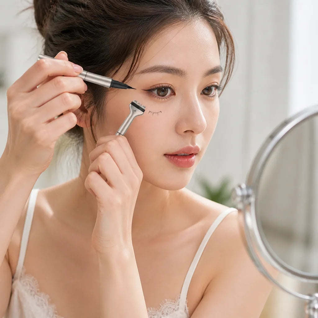 Eyeliner & Lower Lash Stamp Waterproof Smudge-Proof Fine-Tip