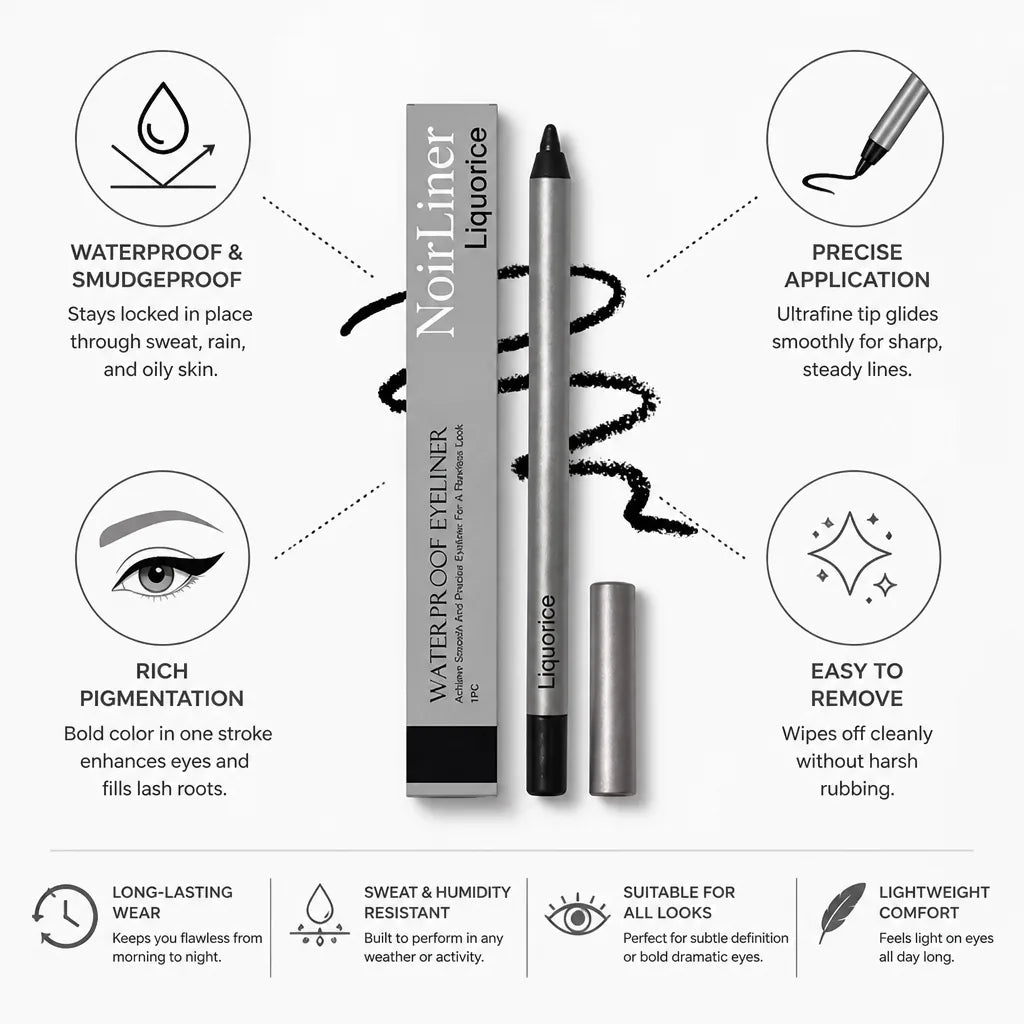 Eyeliner Pen Waterproof Smudgeproof Ultra-Fine Tip