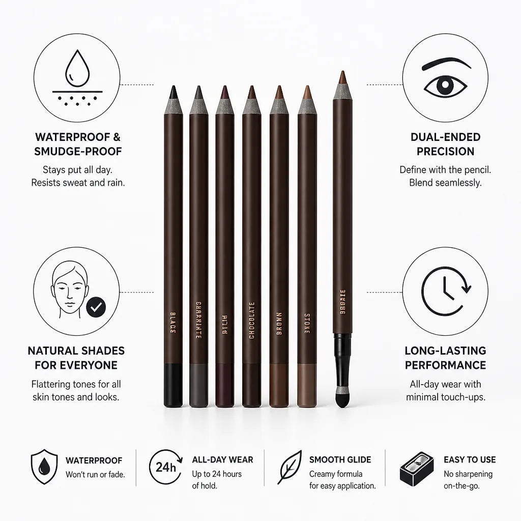 Eyeliner Pencil Dual-Ended Waterproof & Smudge-Proof