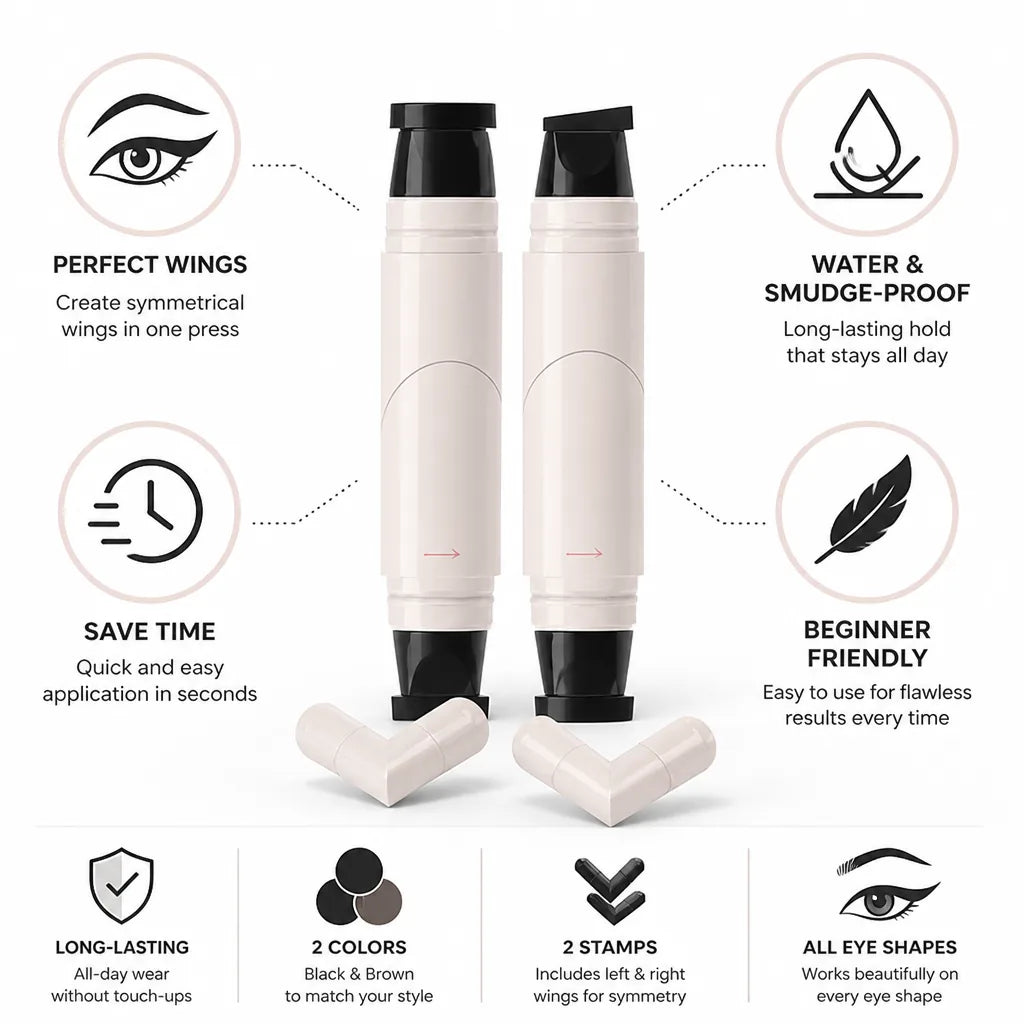 Eyeliner Wing Stamp 2 Pack Waterproof & Smudge-Proof