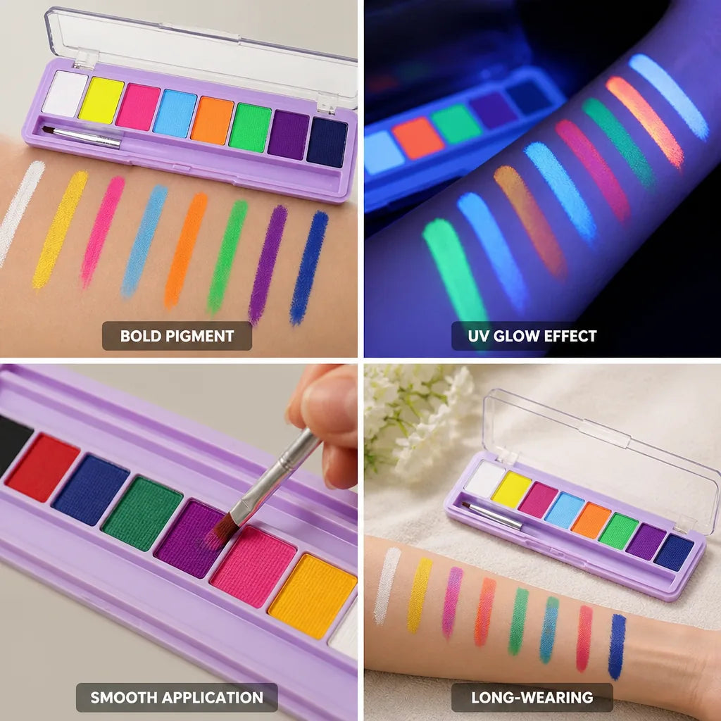 Eyeshadow Palette UV-Activated Glow & Long-Wear