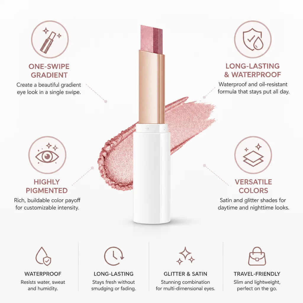 Eyeshadow Pencil Glitter Gradient Waterproof & Long-Lasting