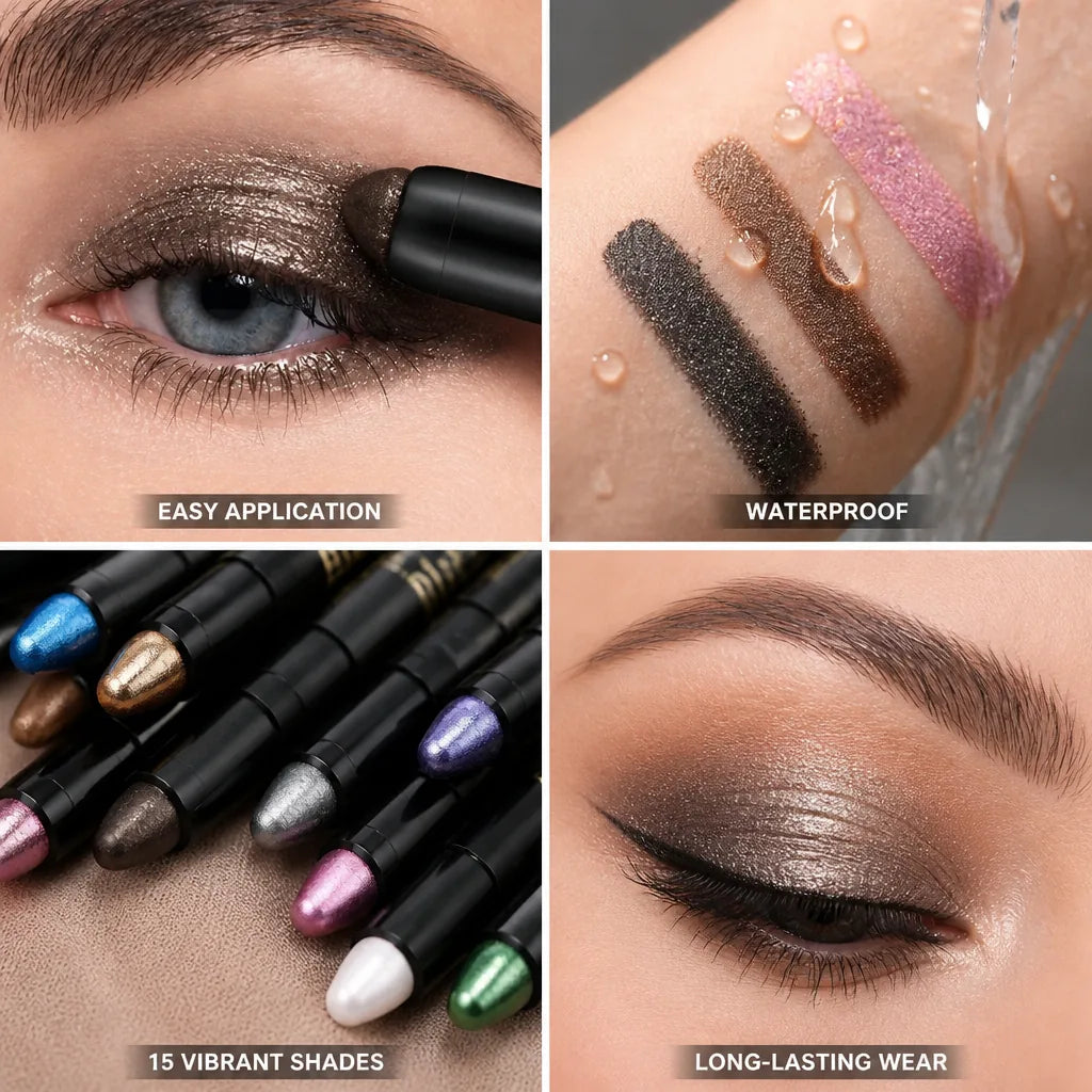 Eyeshadow Pencil Waterproof Pearlescent 15 Colors