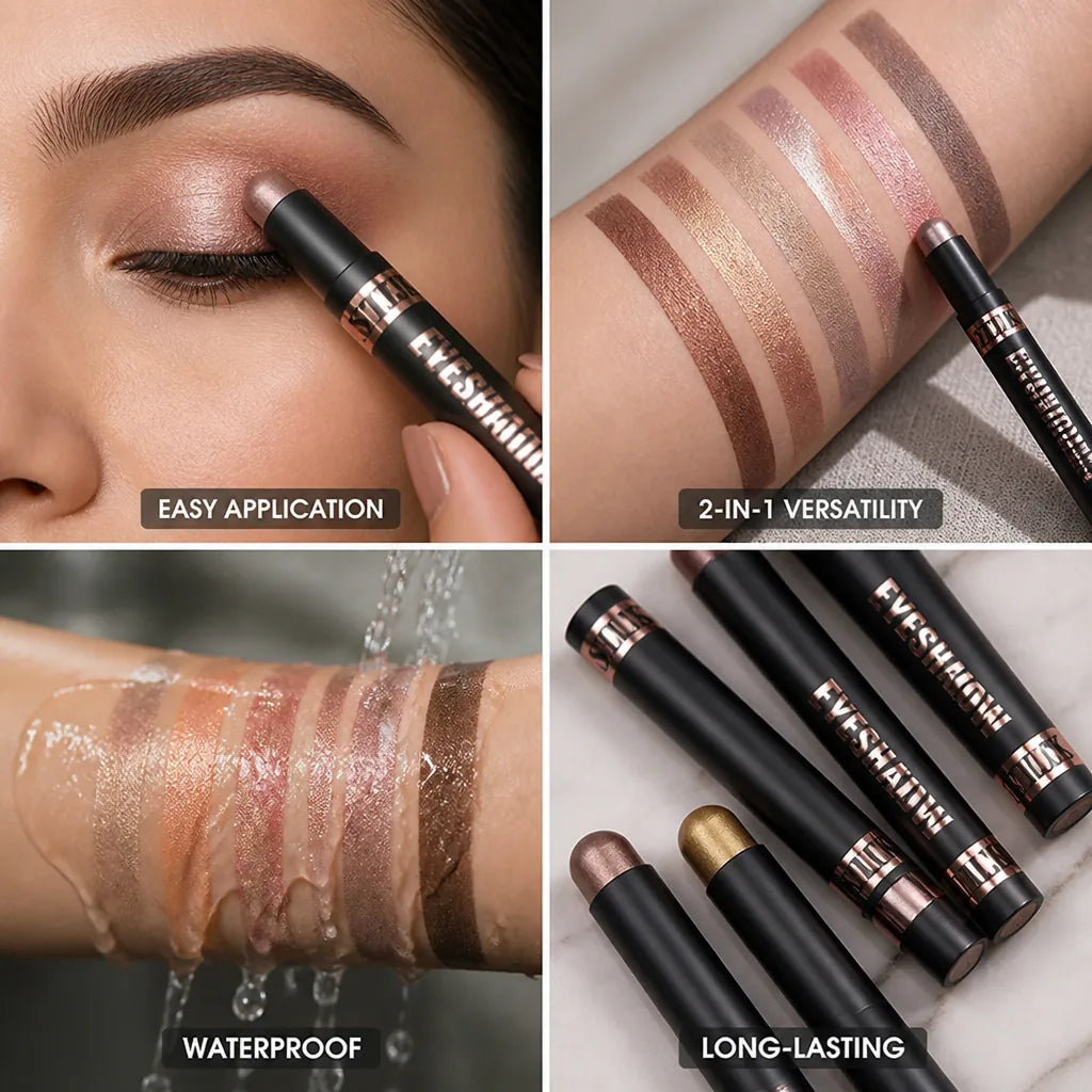 Eyeshadow Stick 2-In-1 Shadow & Highlighter Waterproof Long-Lasting