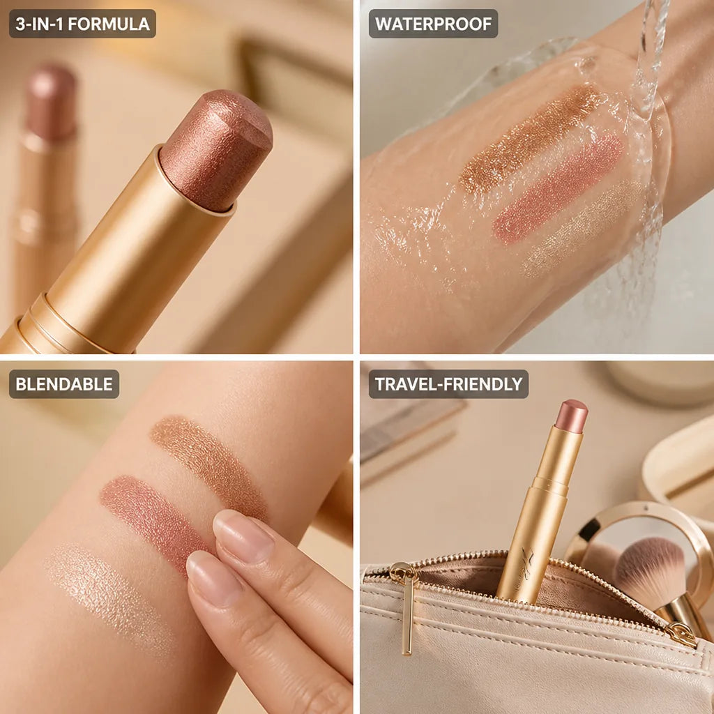 Eyeshadow Stick 3-In-1 Creamy Blendable Waterproof