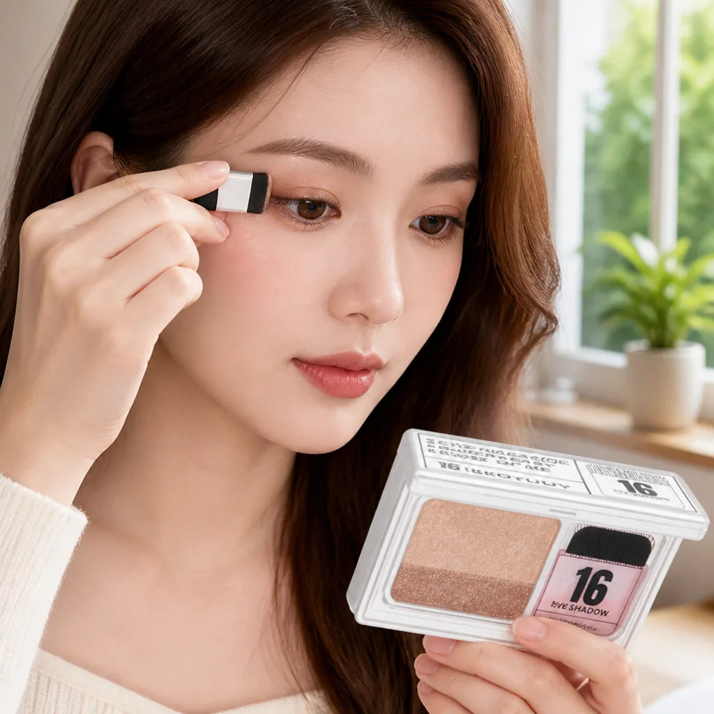 Eyeshadow Stick Dual-Tone Angled Brush Waterproof