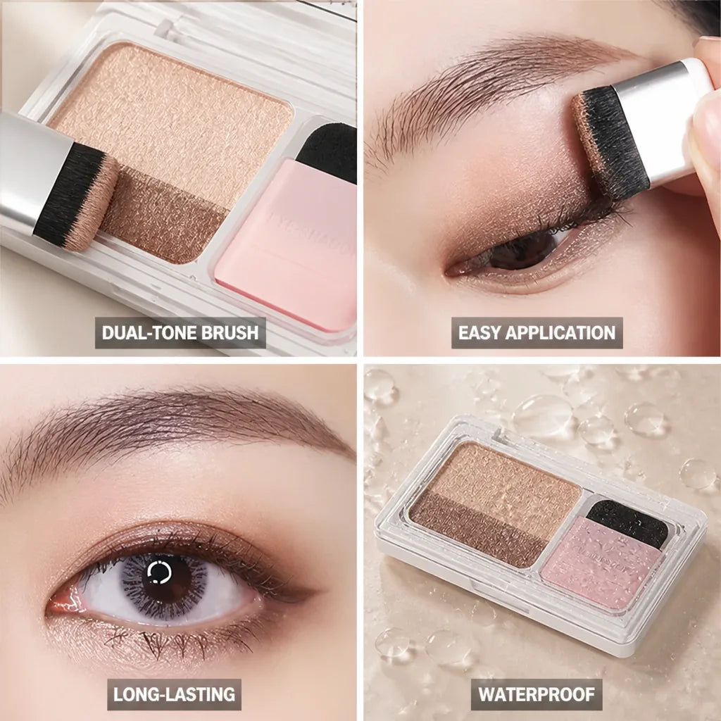 Eyeshadow Stick Dual-Tone Angled Brush Waterproof