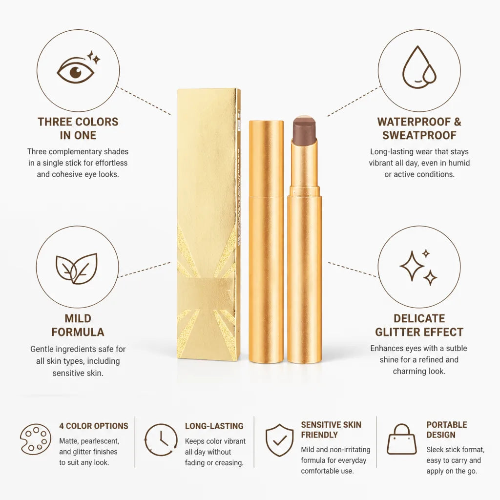 Eyeshadow Stick Three-Color Waterproof & Sweatproof