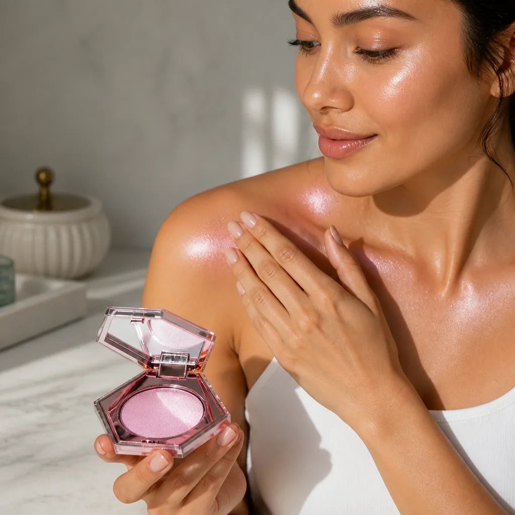 Face & Body Highlighter Gel-Powder Hybrid Diamond Glow