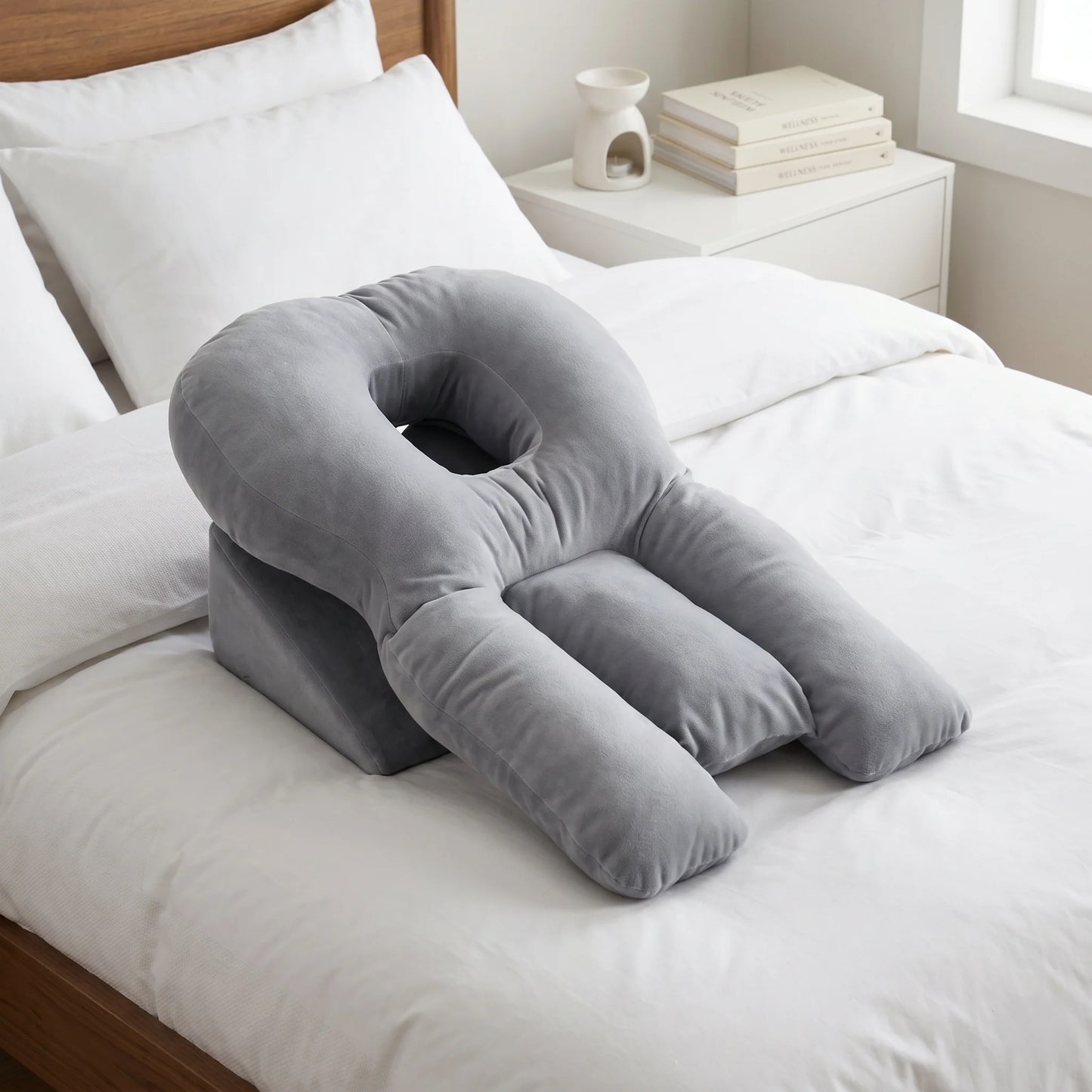 Face-Down Pillow Adjustable Memory Foam For Stomach Sleepers