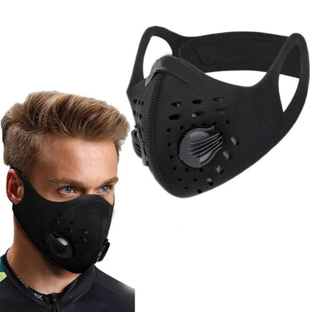 Face Mask Dual Valve Replaceable Filter