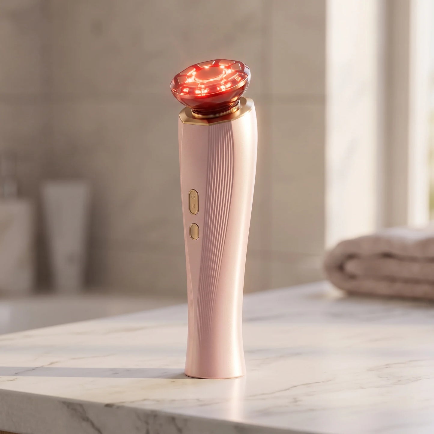 Face & Neck Device Red Light Warming Micro-Vibration