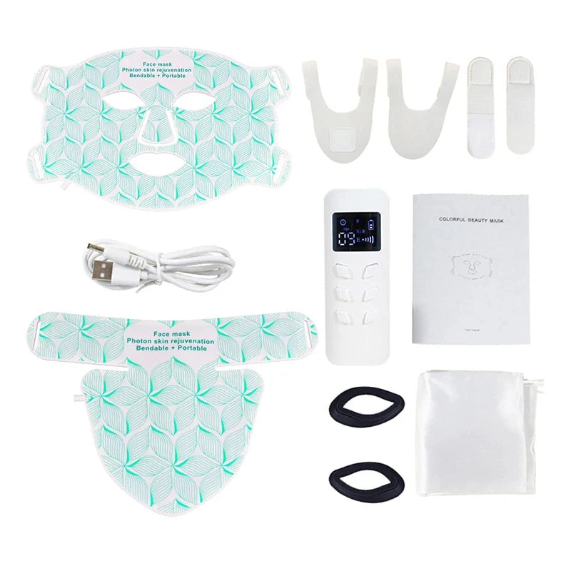 Face & Neck LED Mask Rechargeable Silicone 8-Color