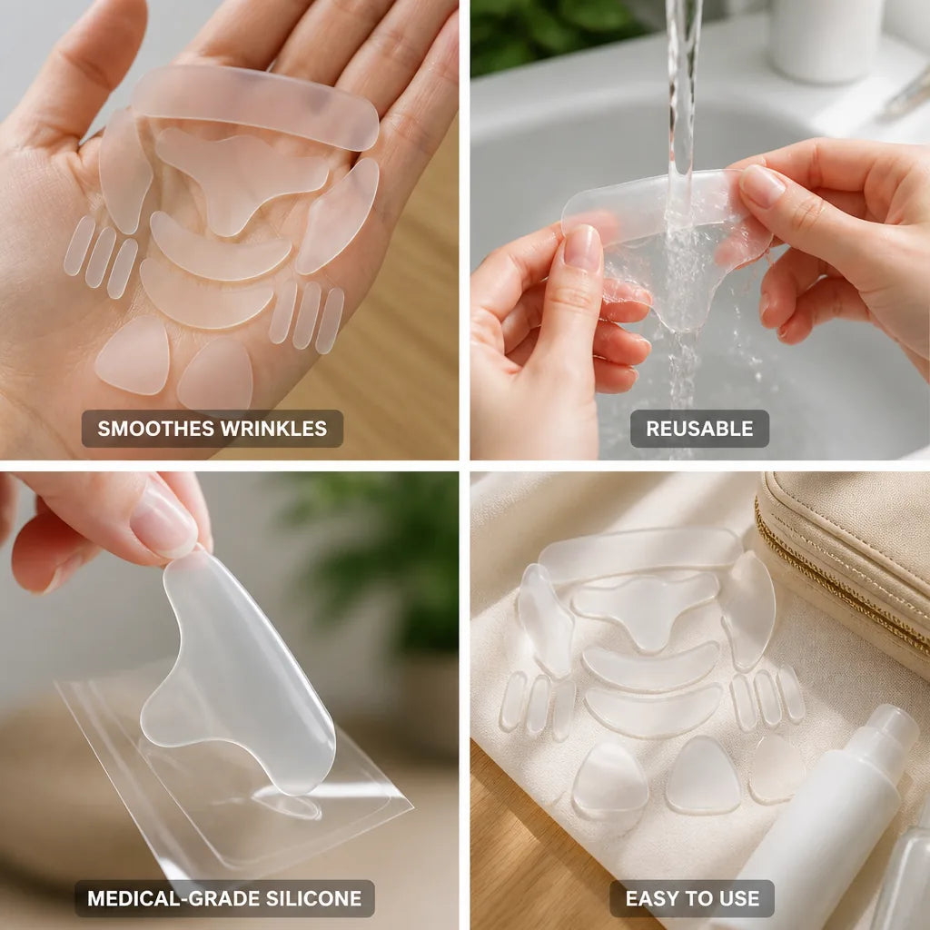 Face Patches Medical-Grade Silicone Reusable Set of 16
