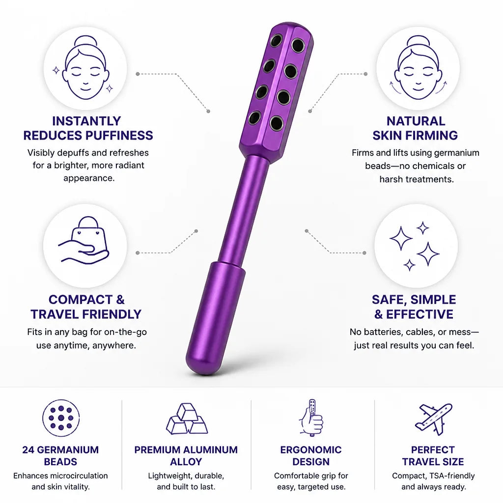 Face Roller Germanium Beads Firming & Depuffing Travel Size