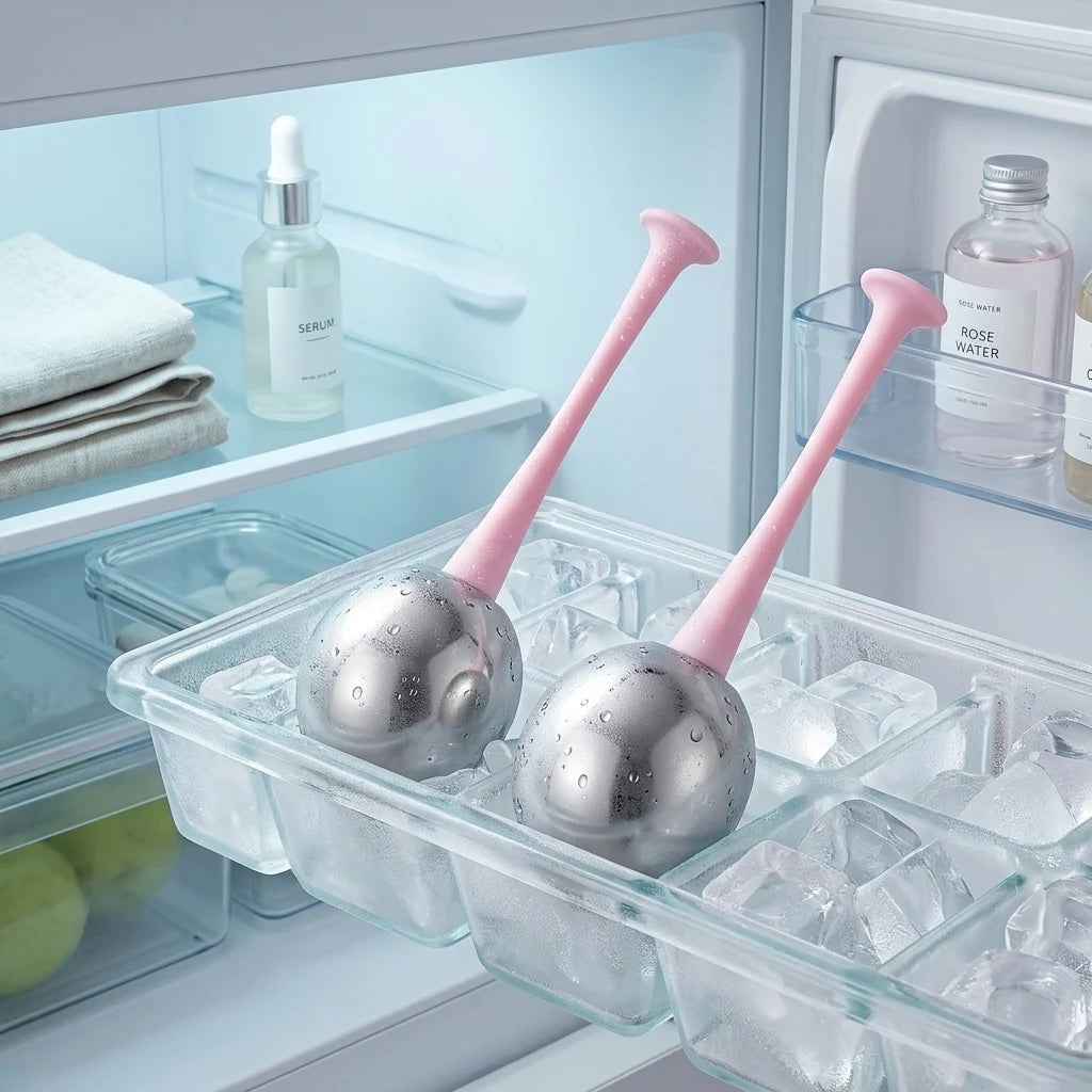 Face Roller Stainless Steel Cooling Set of 2